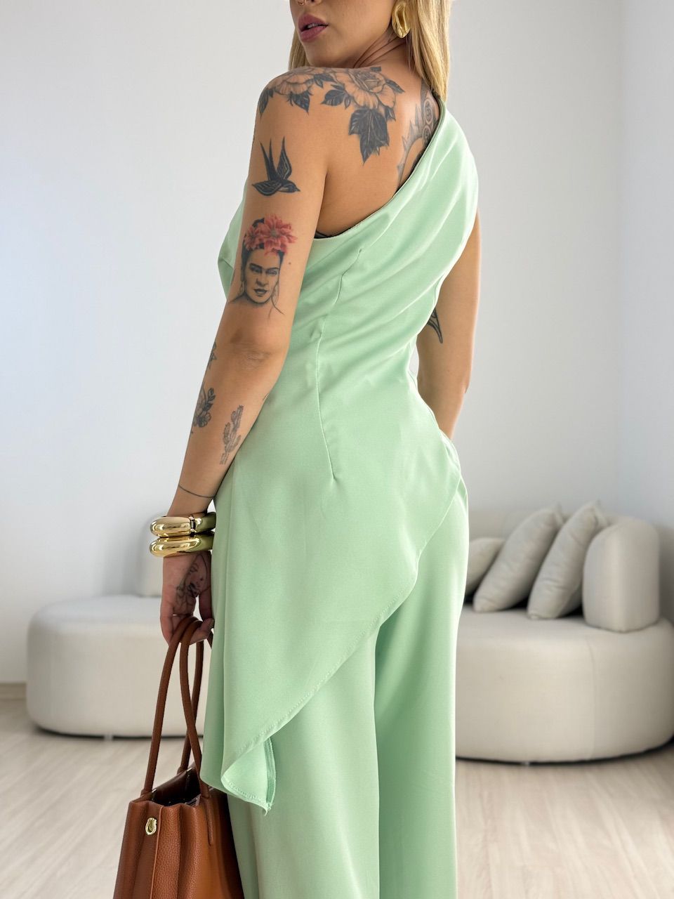 CONJUNTO FATIMA DRAPEADO VERDE