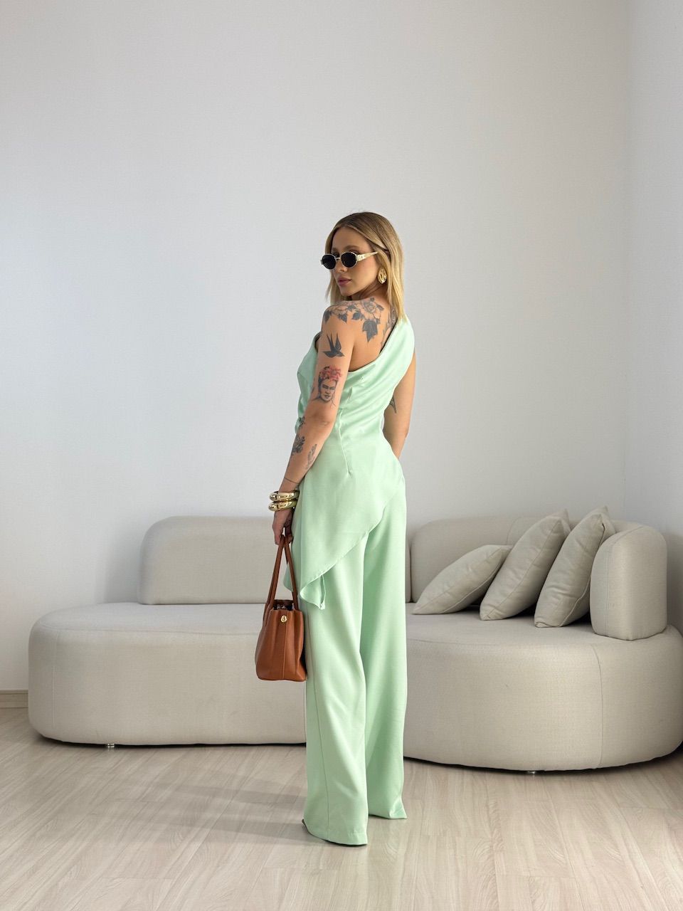 CONJUNTO FATIMA DRAPEADO VERDE