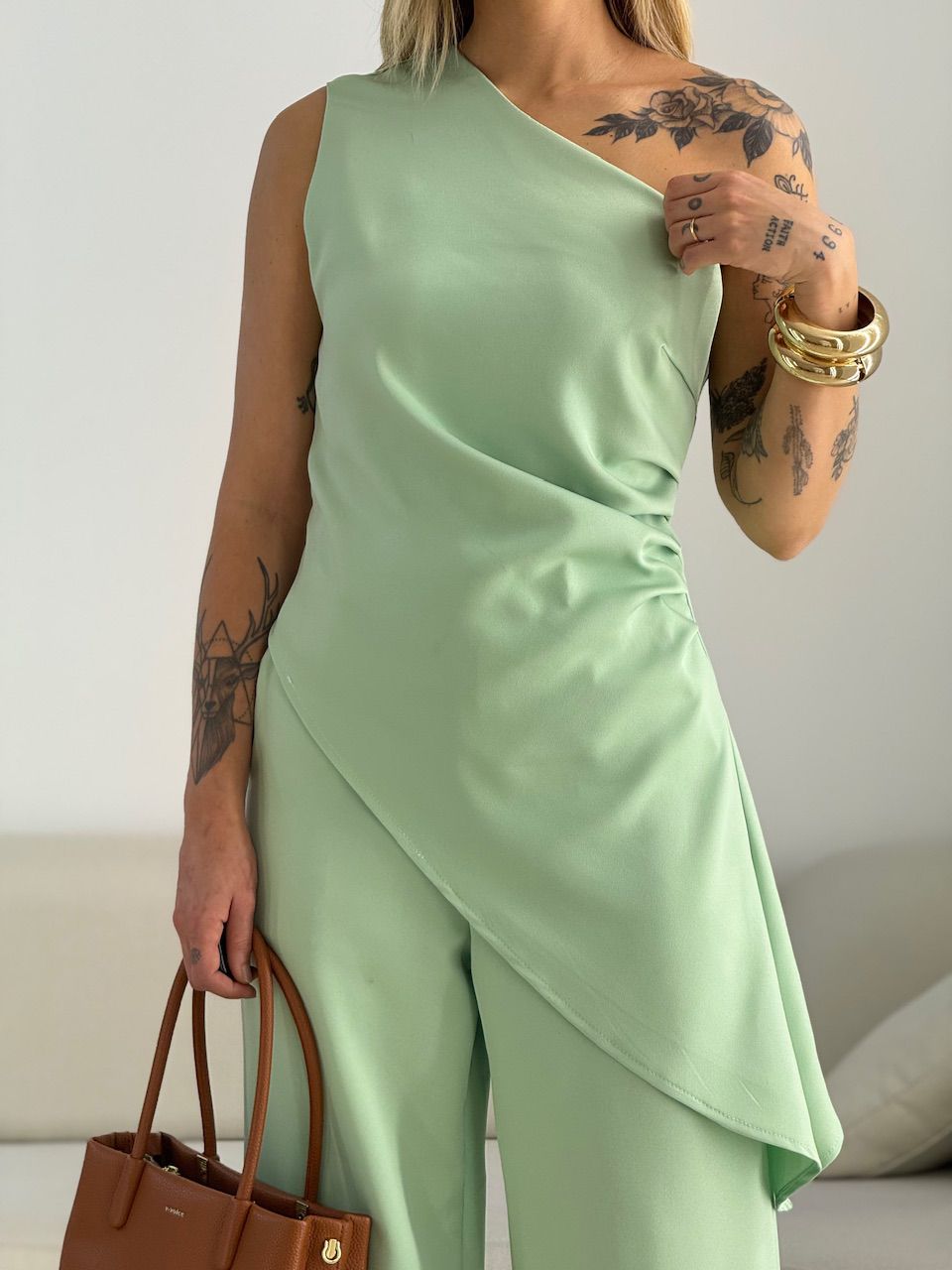 CONJUNTO FATIMA DRAPEADO VERDE