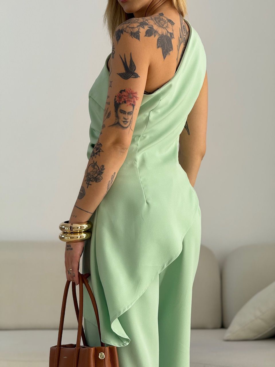 CONJUNTO FATIMA DRAPEADO VERDE