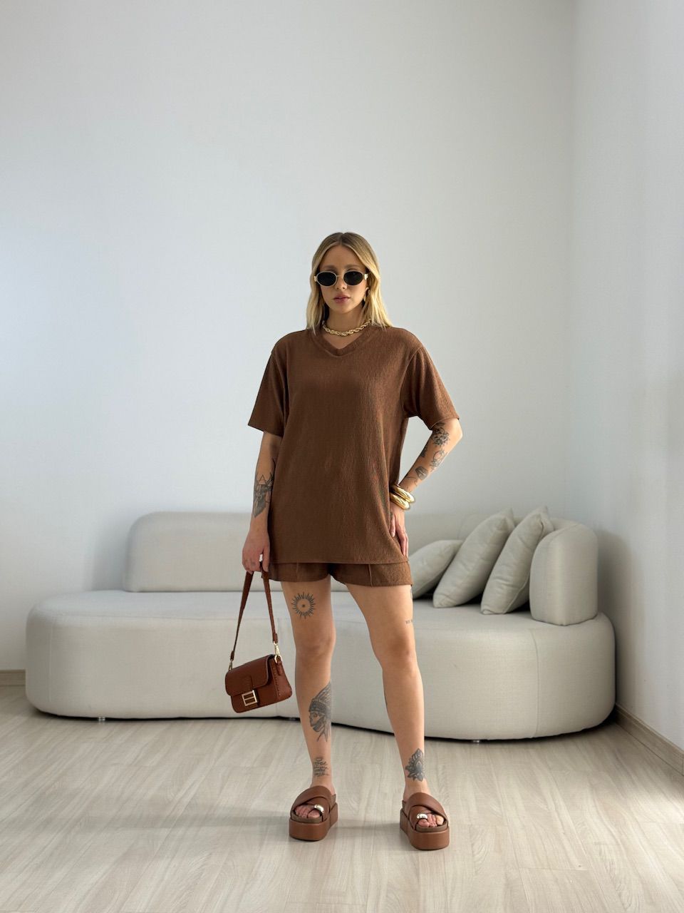 CONJUNTO LEAH CANELADO MARROM