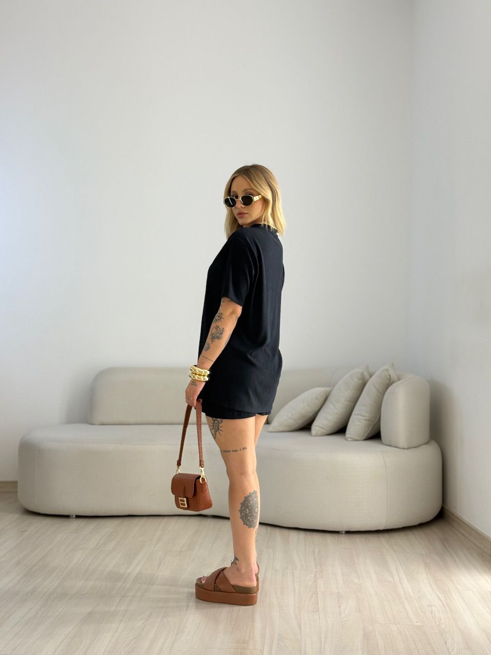 CONJUNTO LEAH CANELADO preto
