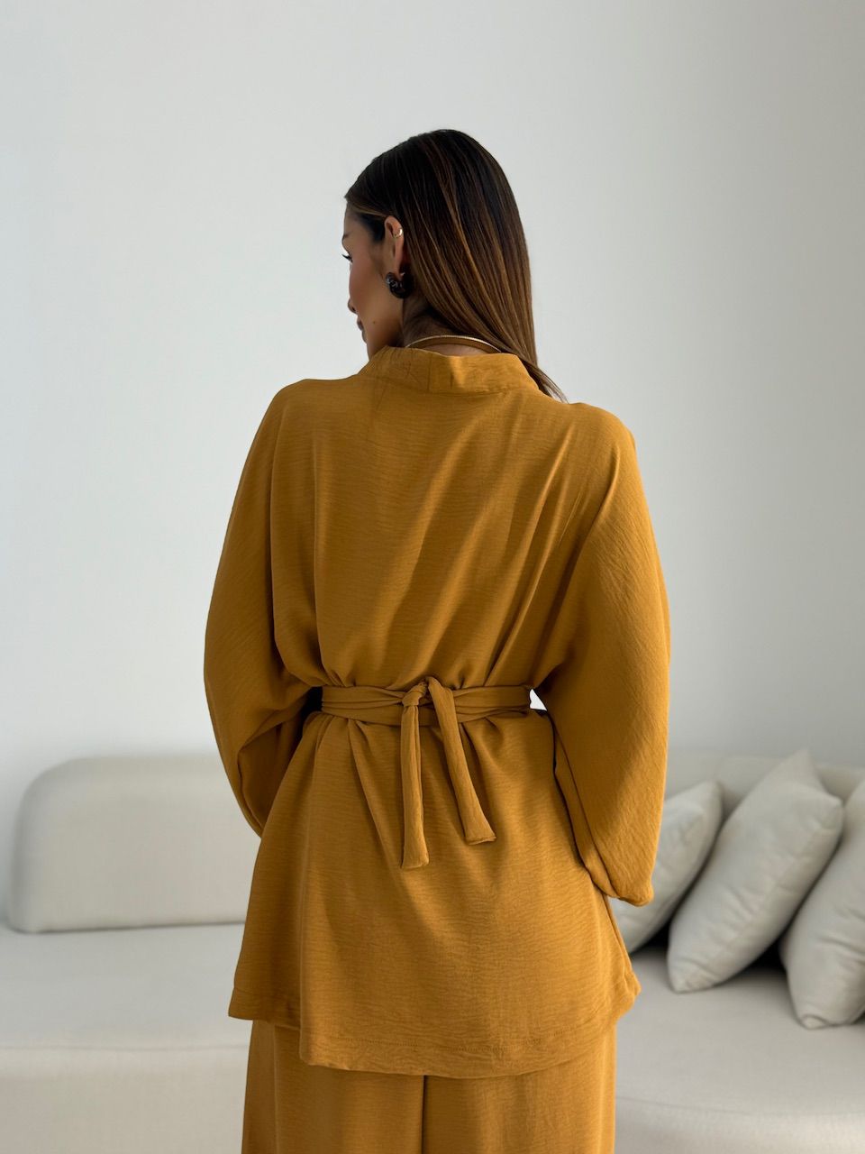 KIMONO BRUNA CF FAIXA CARAMELO