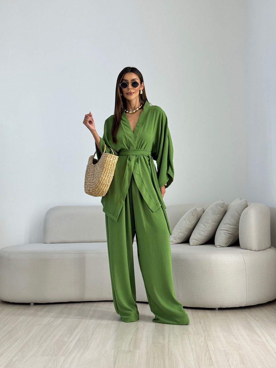 KIMONO BRUNA CF FAIXA VERDE