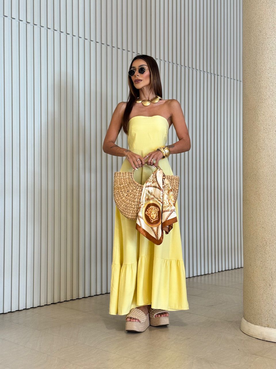 VESTIDO TATI TOMARA QUE CAIA AMARELO