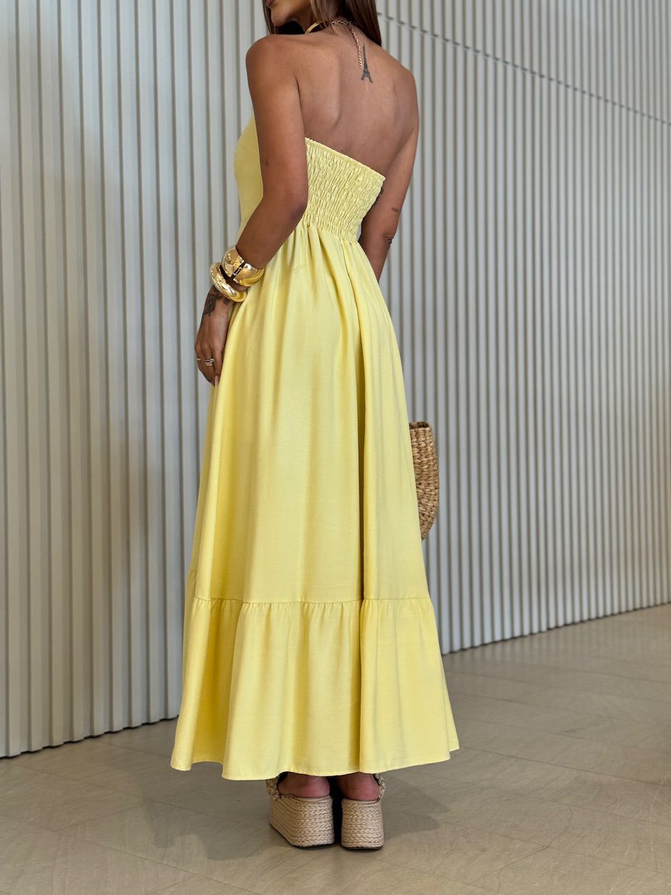 VESTIDO TATI TOMARA QUE CAIA AMARELO