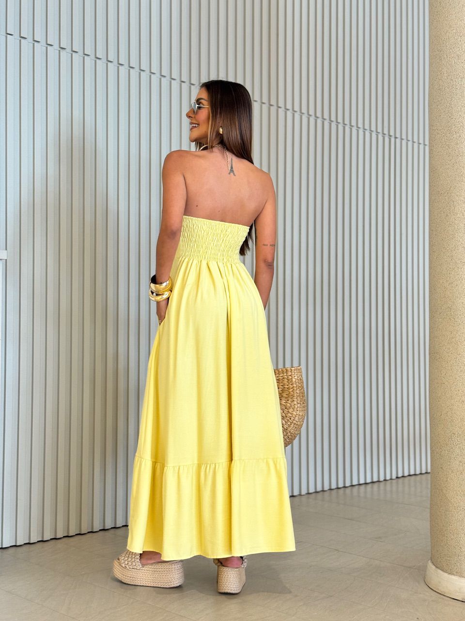 VESTIDO TATI TOMARA QUE CAIA AMARELO