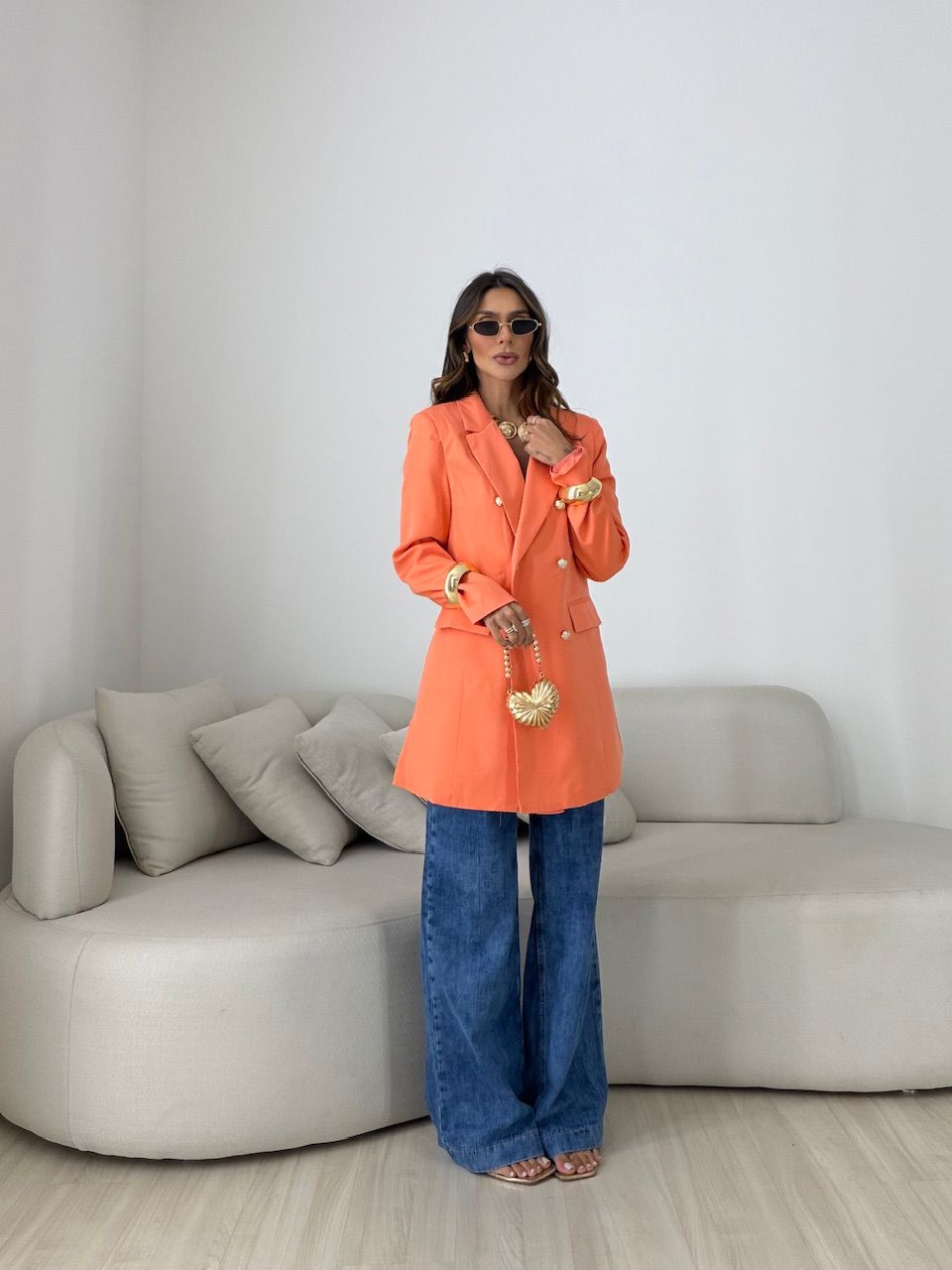 BLAZER CAROLINA FORRADO LARANJA