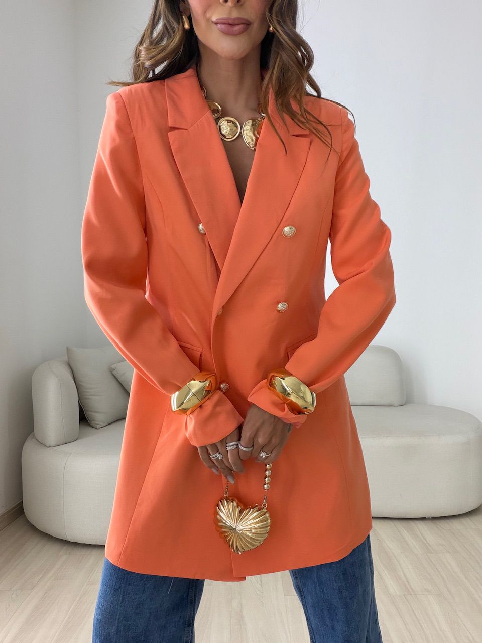 BLAZER CAROLINA FORRADO LARANJA