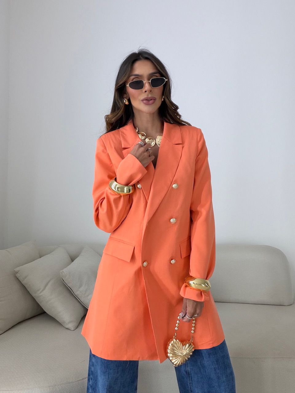 BLAZER CAROLINA FORRADO LARANJA
