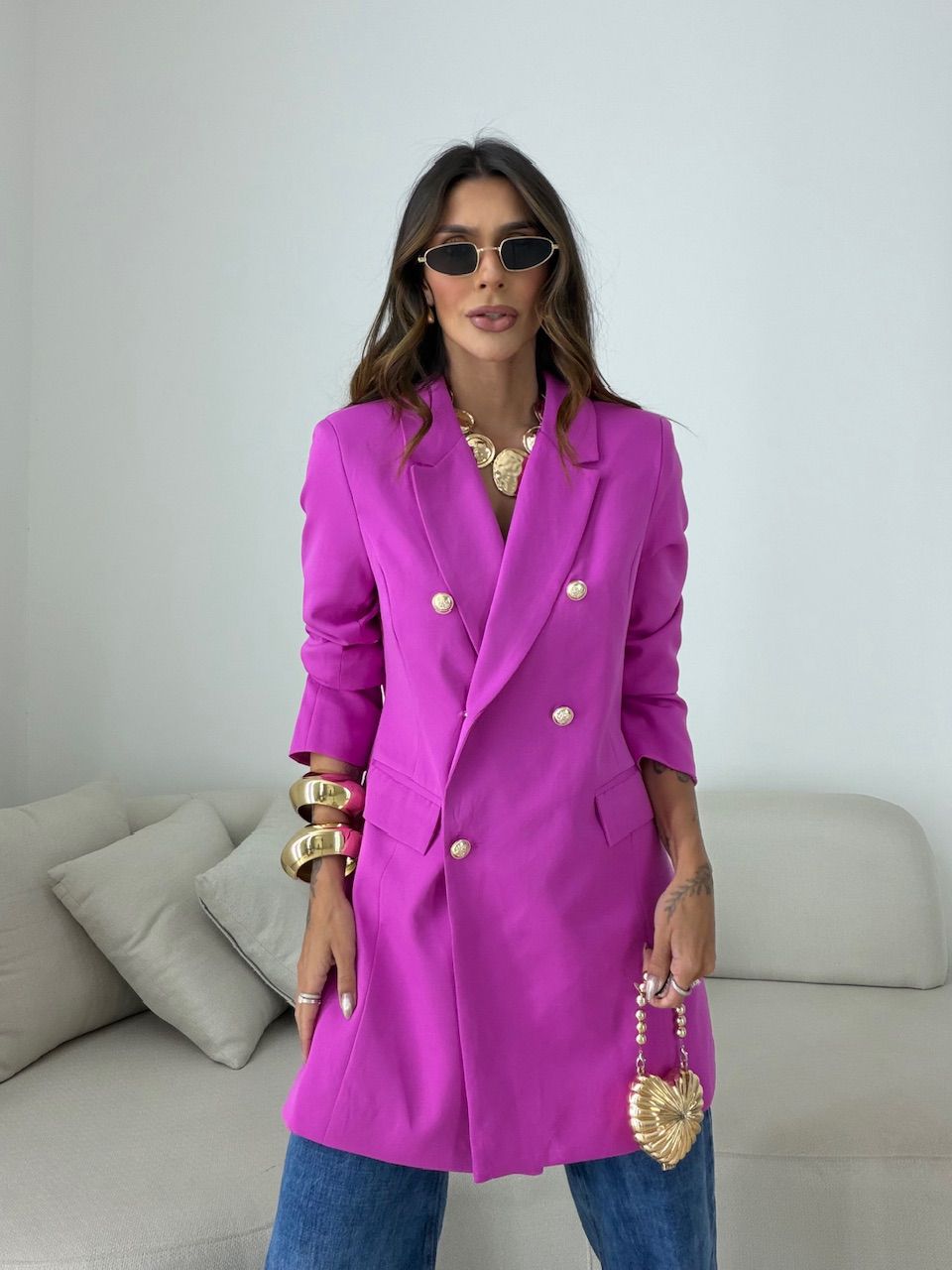 BLAZER CAROLINA FORRADO PINK