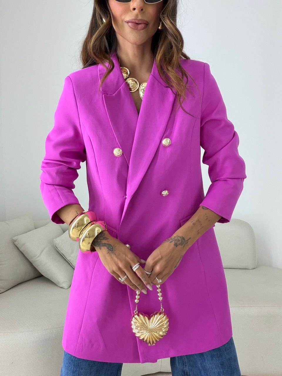 BLAZER CAROLINA FORRADO PINK