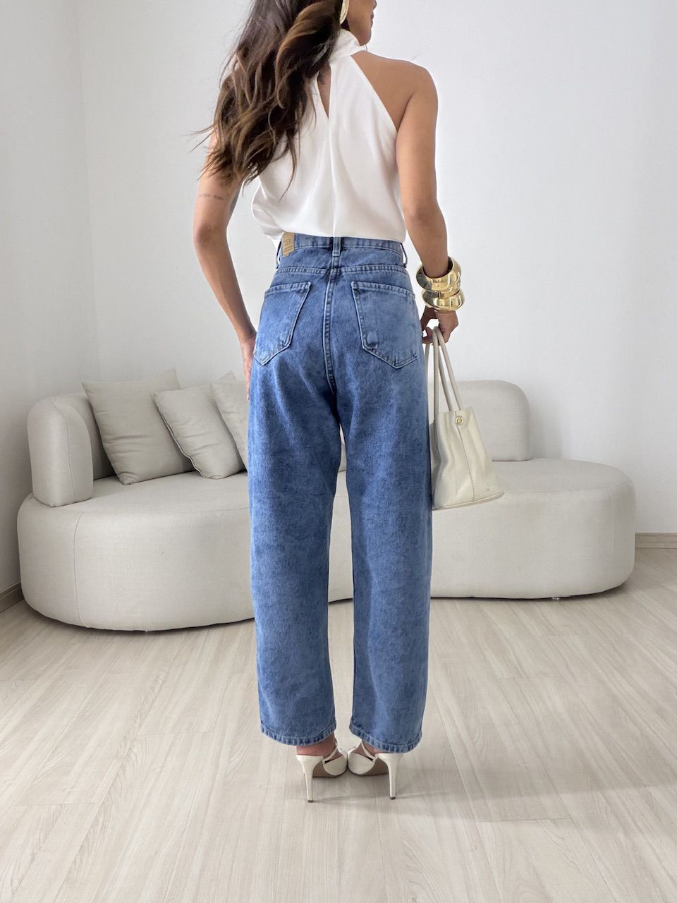 CALÇA ELLEN BAGGY BALLOON JEANS MÉDIO