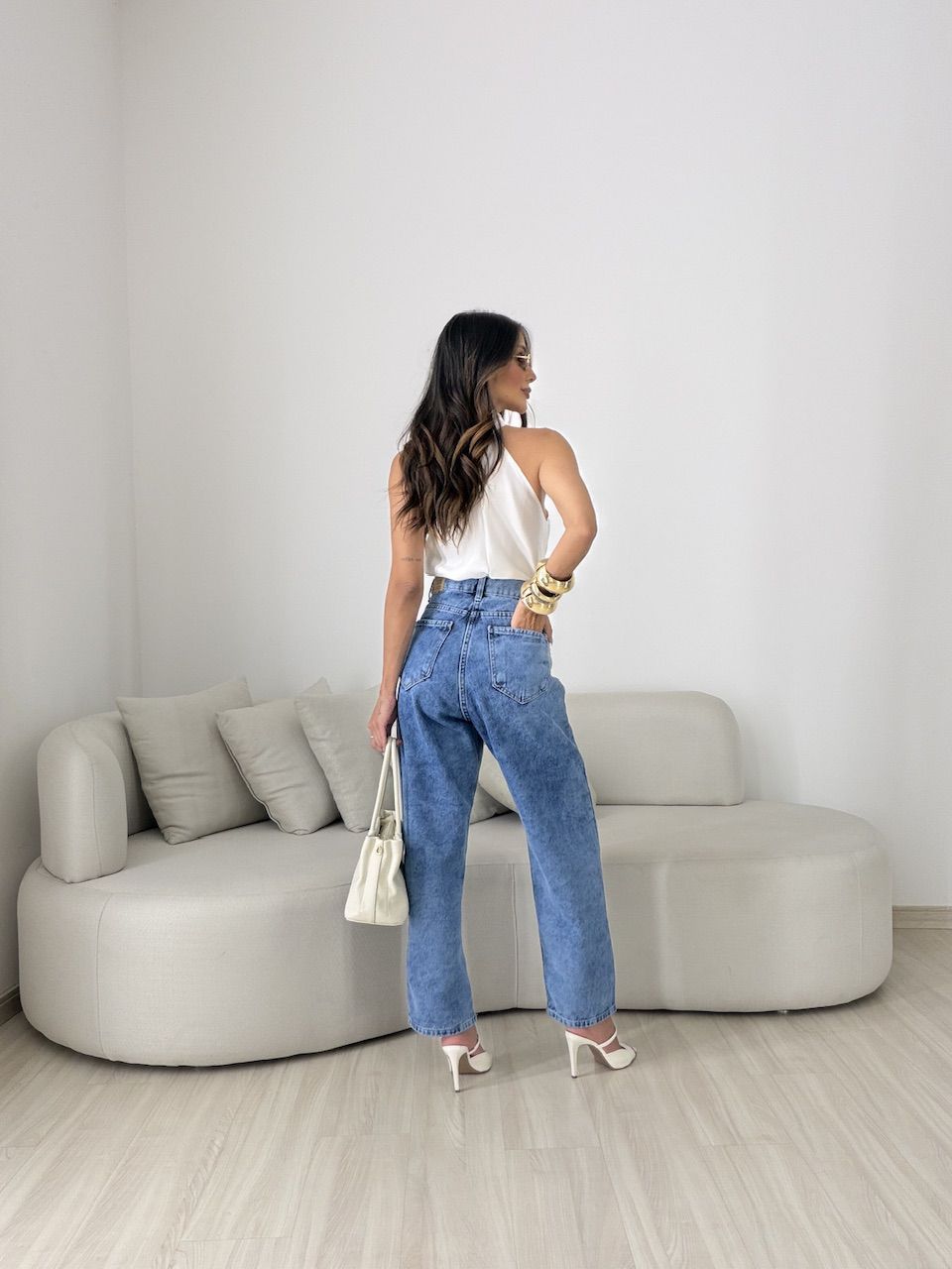 CALÇA ELLEN BAGGY BALLOON JEANS MÉDIO