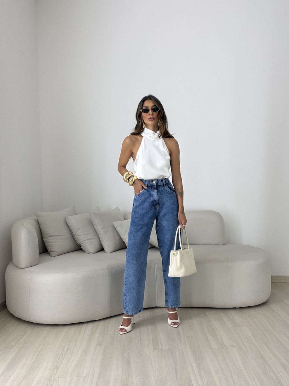 CALÇA ELLEN BAGGY BALLOON JEANS MÉDIO