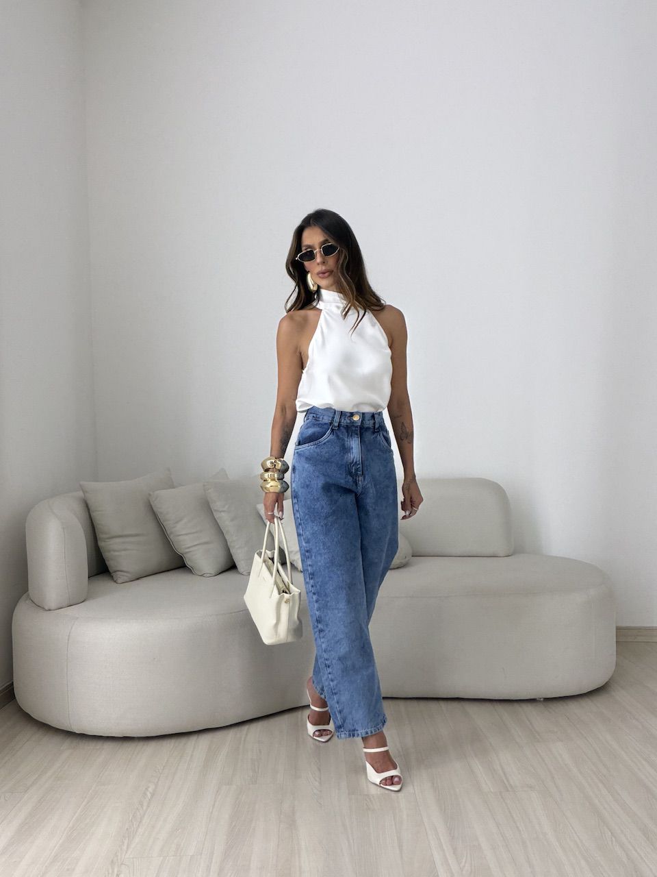 CALÇA ELLEN BAGGY BALLOON JEANS MÉDIO