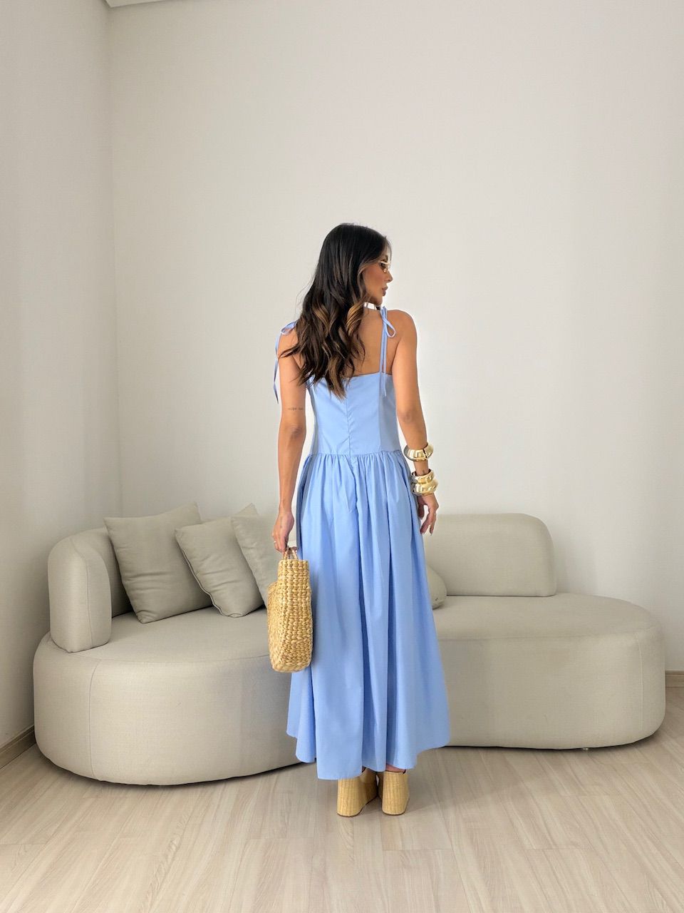 VESTIDO EDUARDA AMARRAÇÃO AZUL