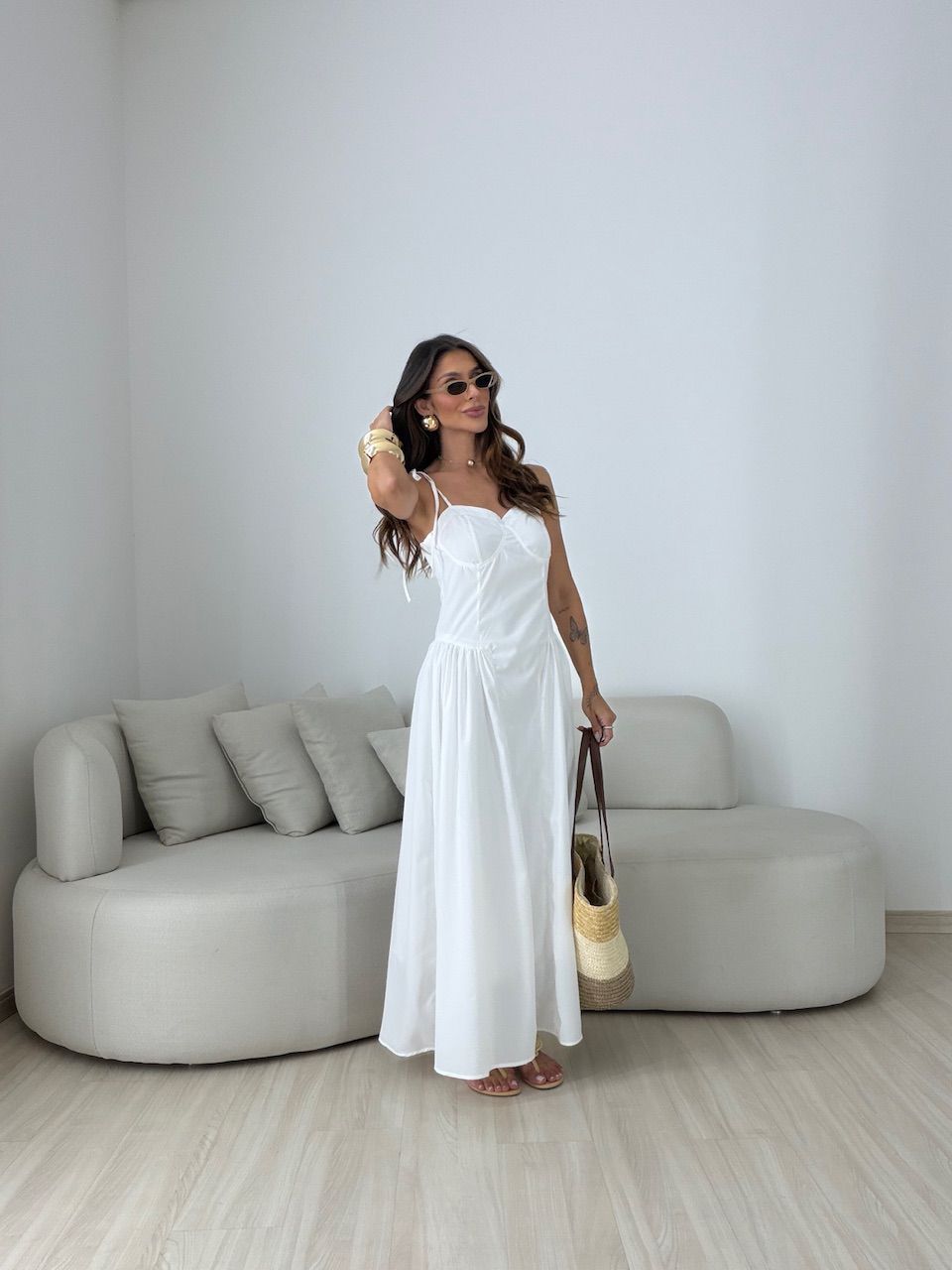 VESTIDO EDUARDA AMARRAÇÃO OFF - 0081790048 - CAROLLA FERRARO