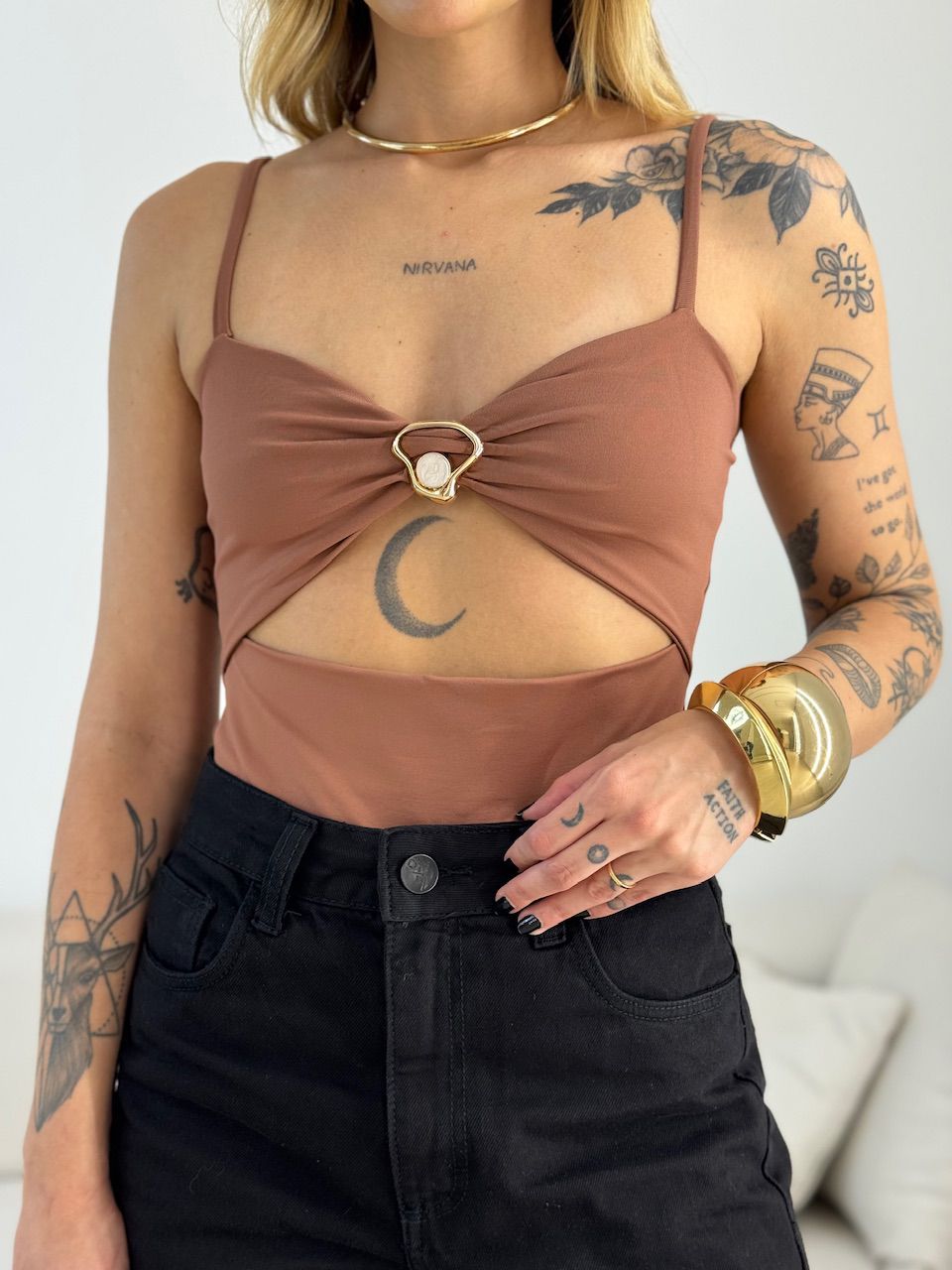 BODY FERNANDA ALCINHA METAL CAPUCCINO 