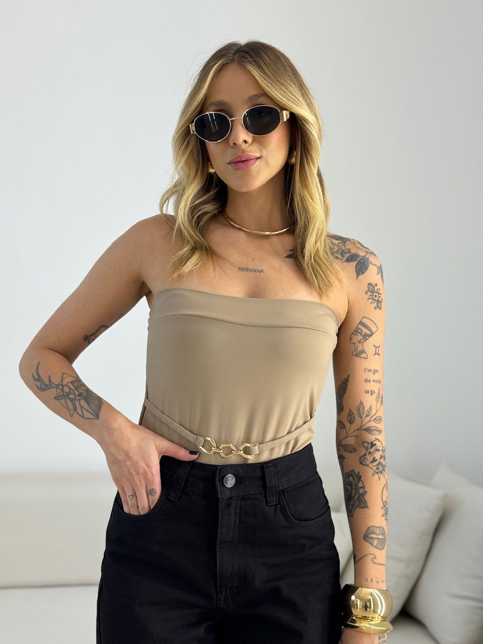 BODY KAREN TOMARA QUE CAIA AREIA - 0071260110 - CAROLLA FERRARO