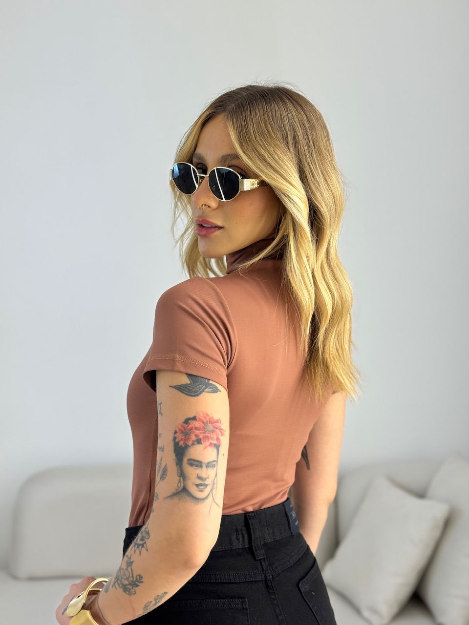 BODY MARINA MANGUINHA METAL CAPUCCINO 