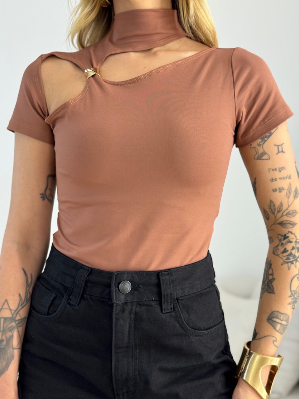 BODY MARINA MANGUINHA METAL CAPUCCINO 