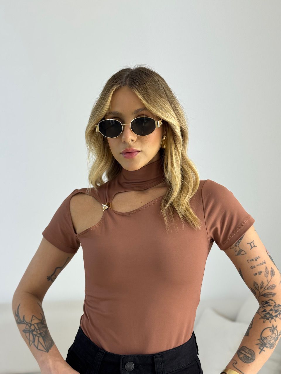 BODY MARINA MANGUINHA METAL CAPUCCINO 