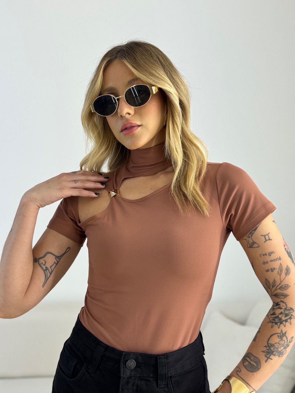 BODY MARINA MANGUINHA METAL CAPUCCINO 