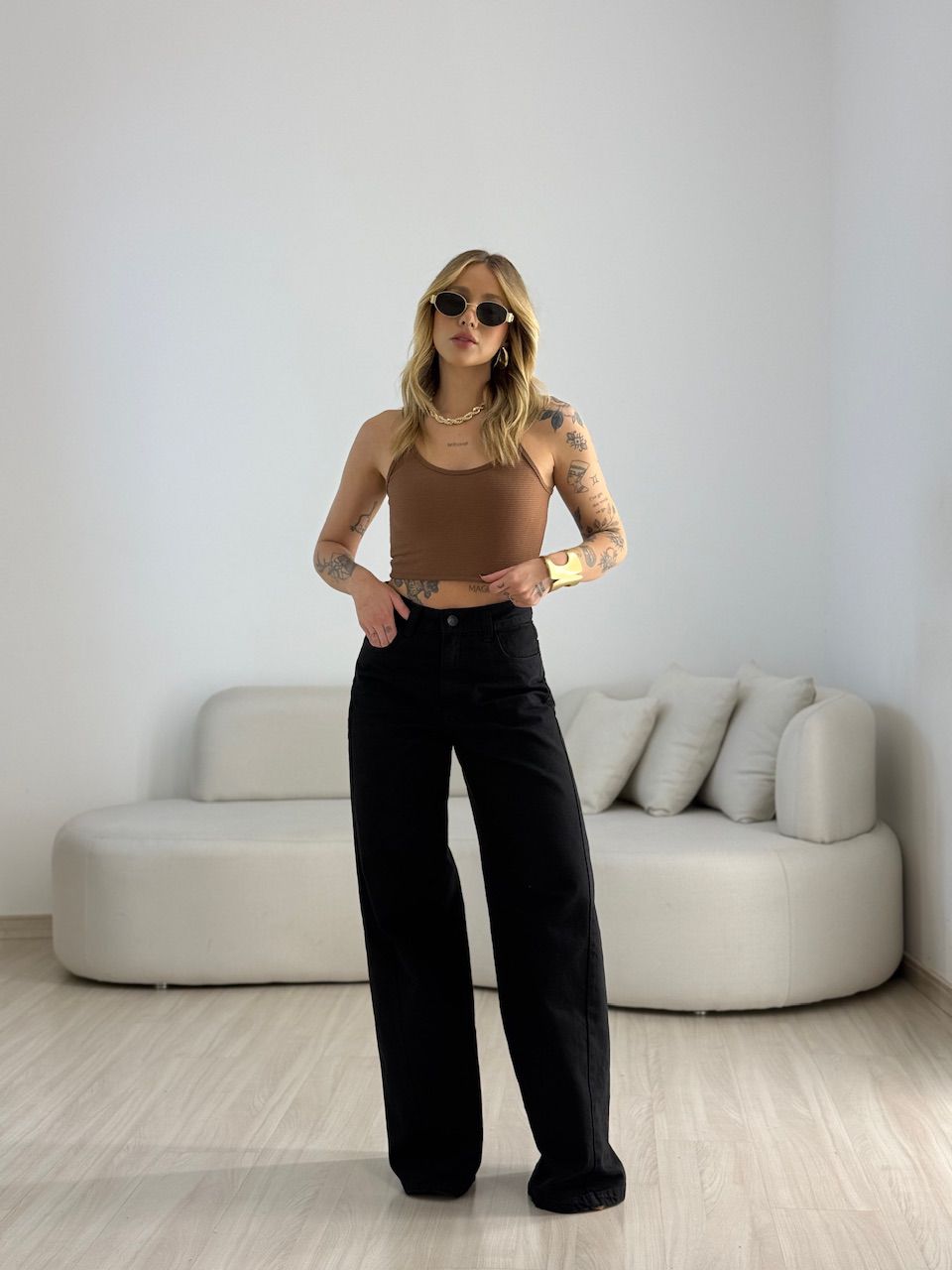 TOP CAMILA CANELADO MARROM