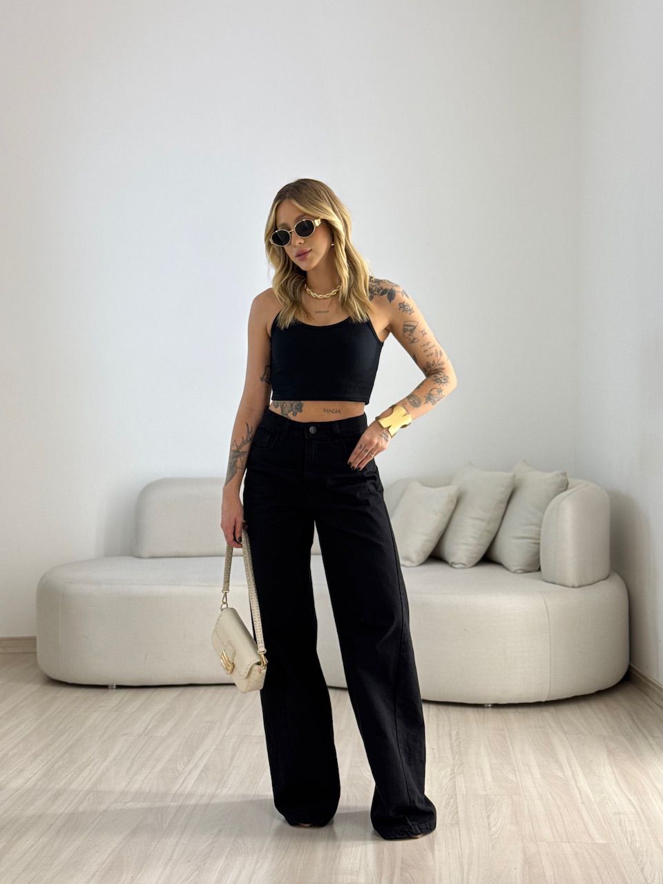 TOP CAMILA CANELADO PRETO