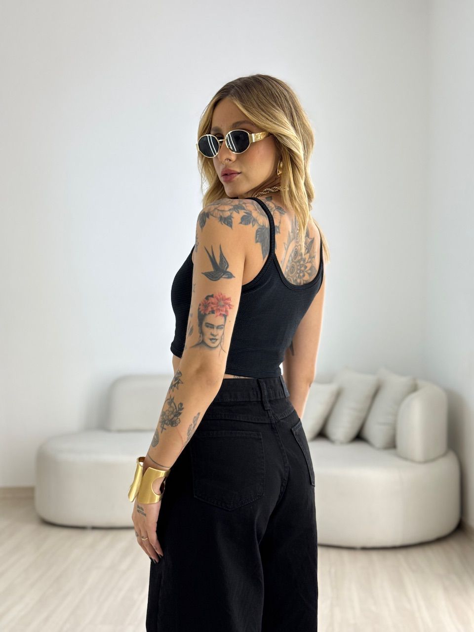 TOP CAMILA CANELADO PRETO