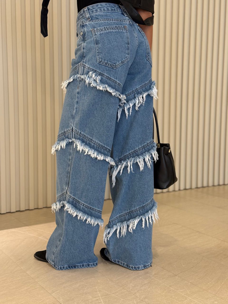 CALÇA FLÁVIA DESFIADA JEANS MÉDIO