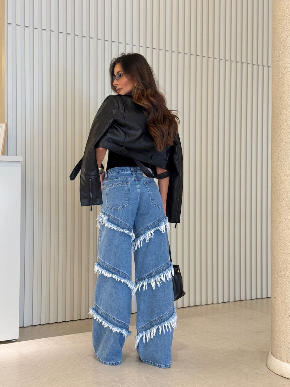 CALÇA FLÁVIA DESFIADA JEANS MÉDIO