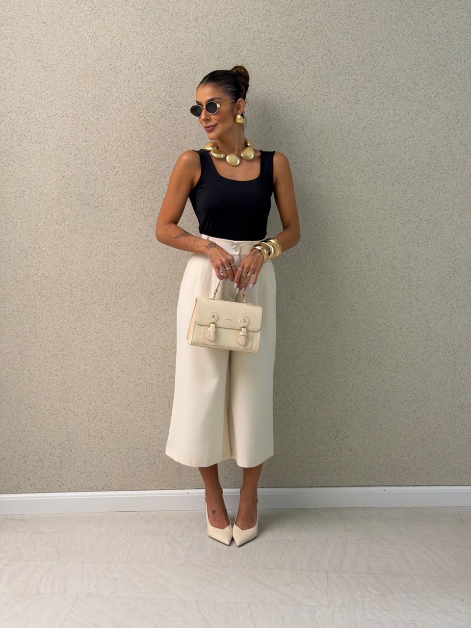 CALÇA PIETRA PANTACOURT AREIA