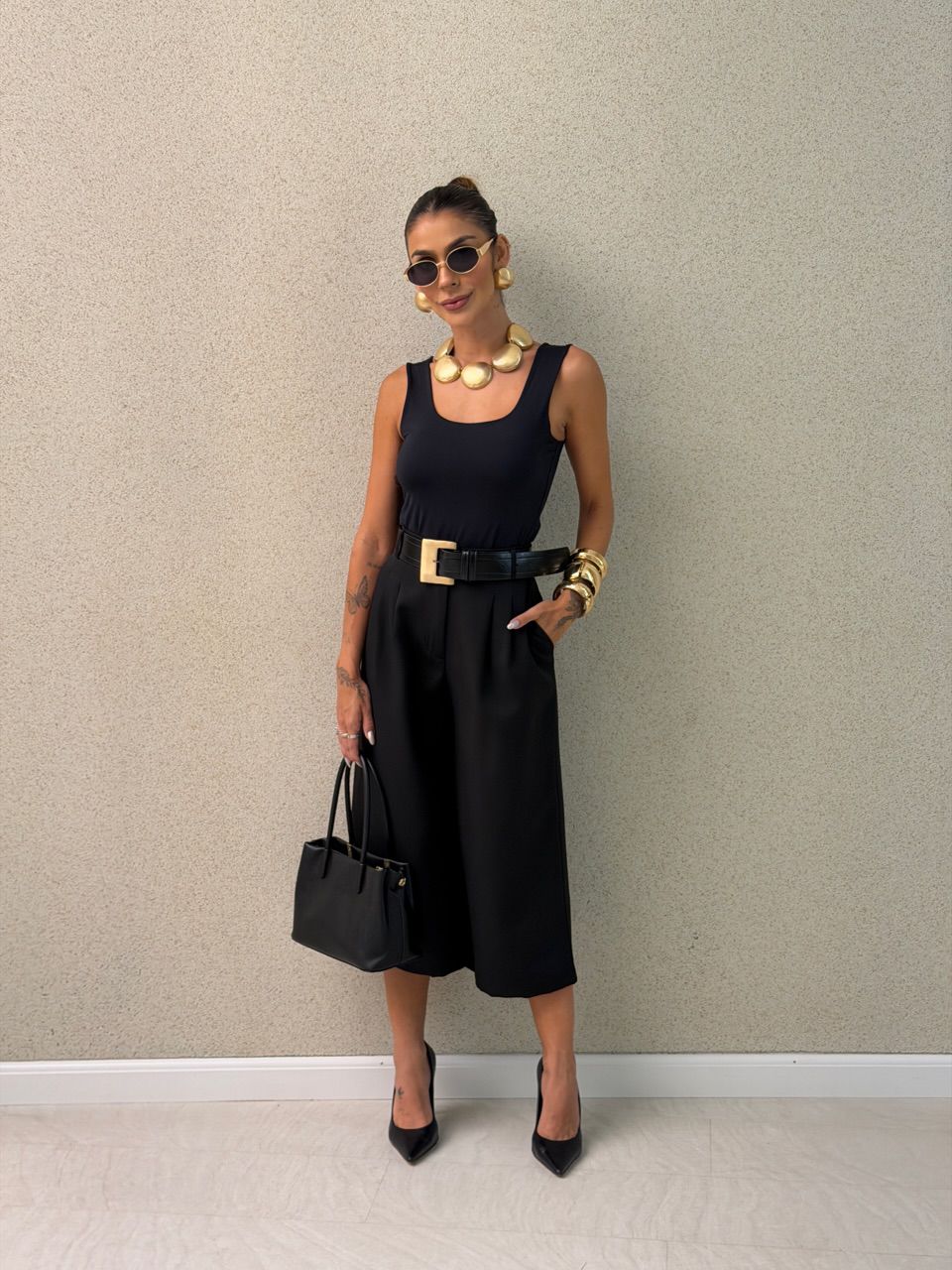 CALÇA PIETRA PANTACOURT PRETA