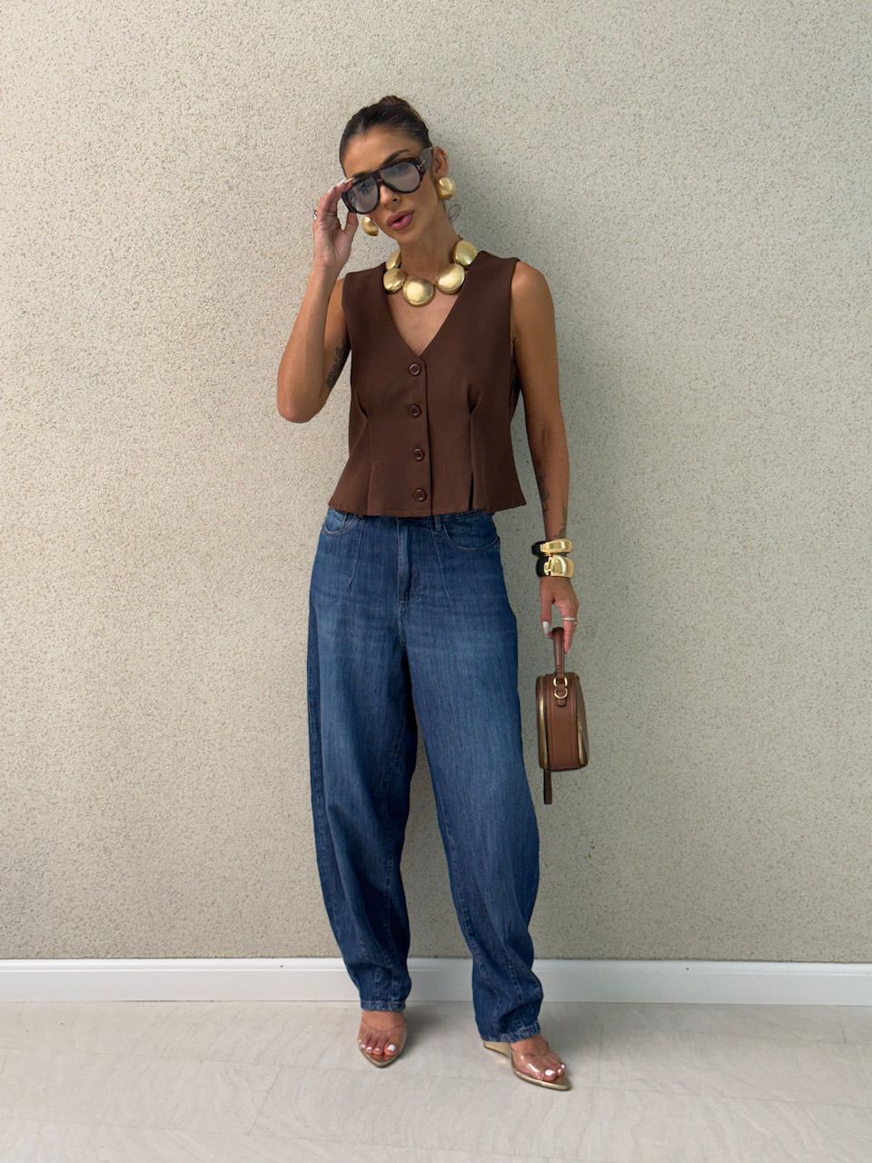 COLETE EDILENE ALFAIATARIA MARROM