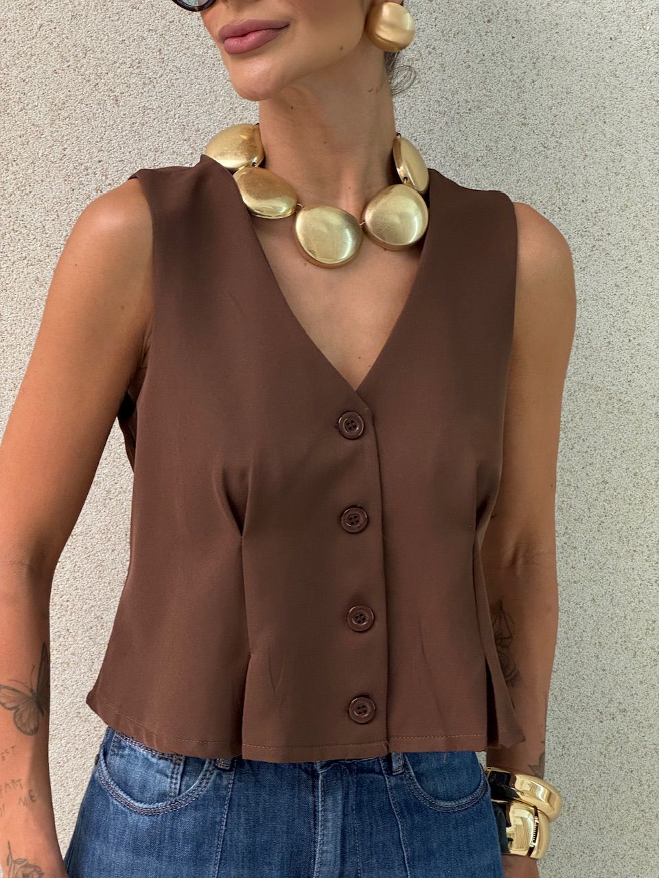 COLETE EDILENE ALFAIATARIA MARROM