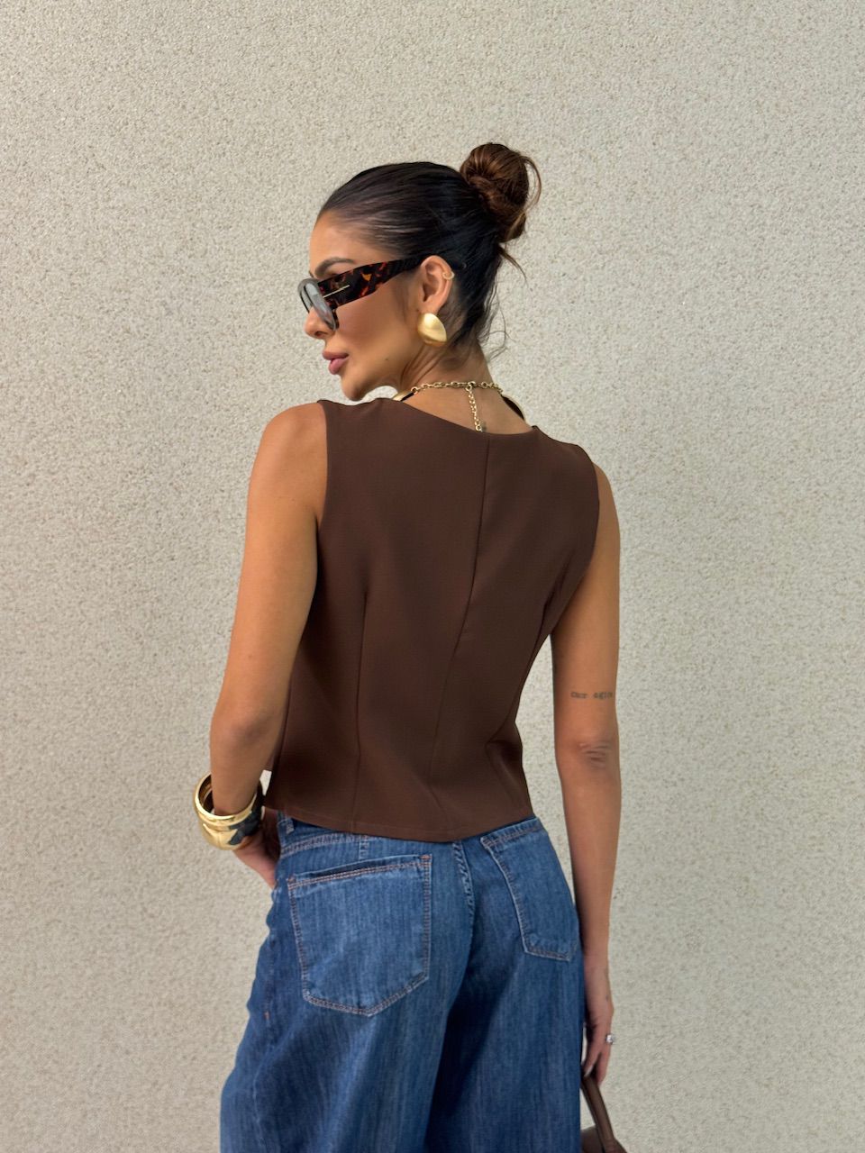 COLETE EDILENE ALFAIATARIA MARROM