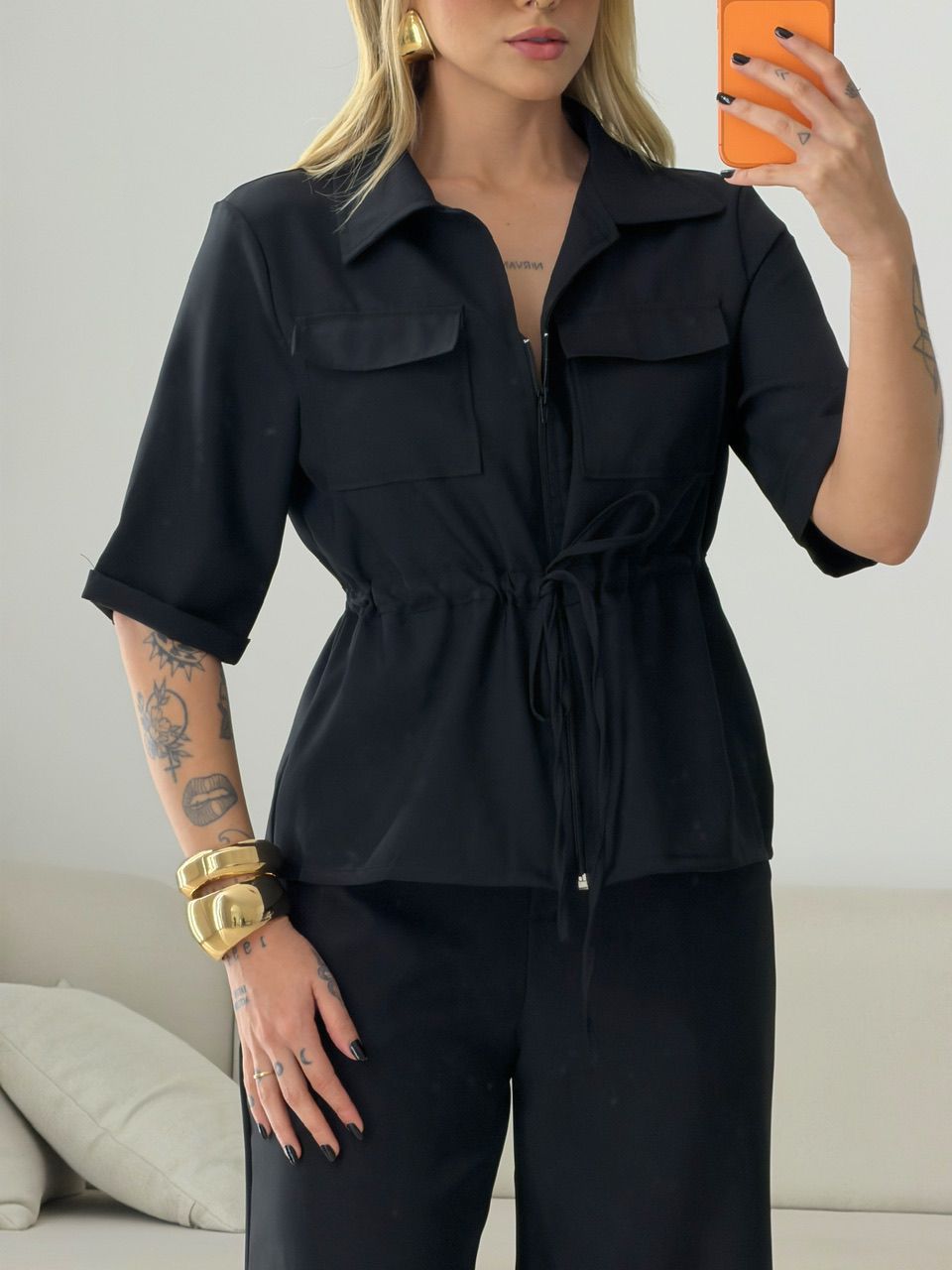 CONJUNTO GRAZI BLUSA CALÇA PRETO