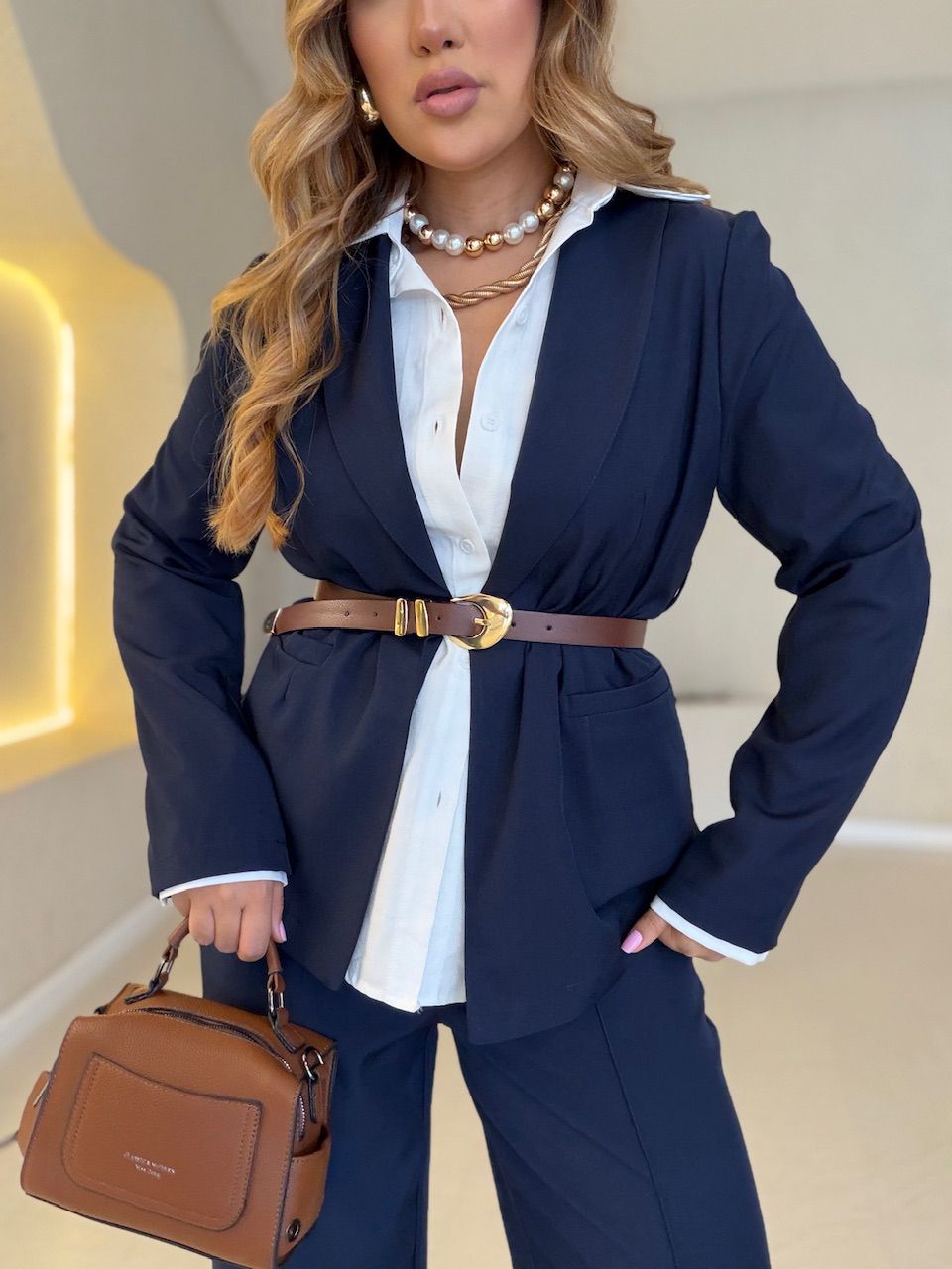 CONJUNTO MIA CALÇA MARINHO