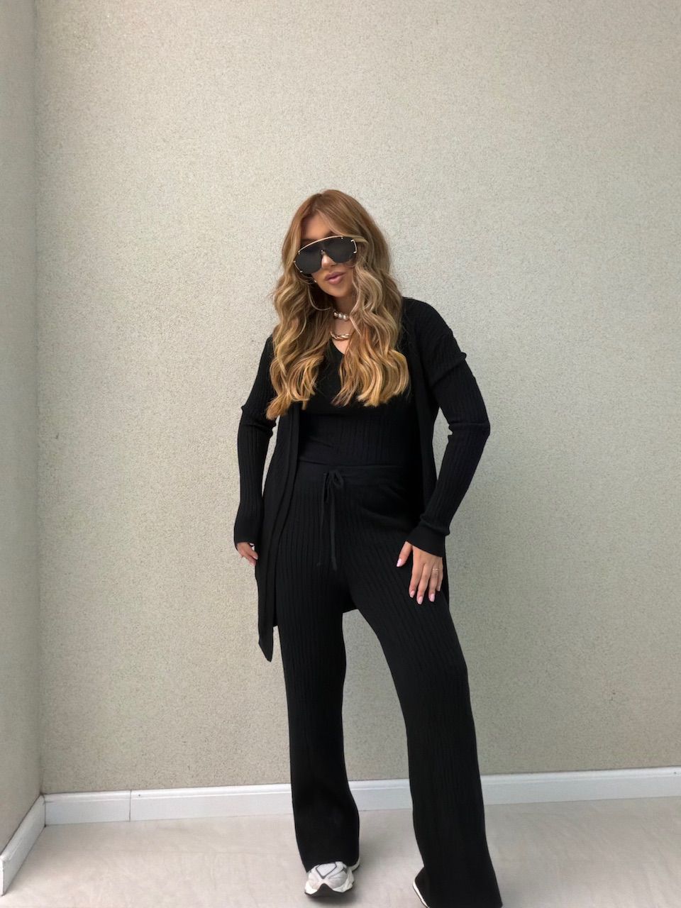 TRIJUNTO ANA HELENA TRICOT PRETO - 0077150032 - CAROLLA FERRARO