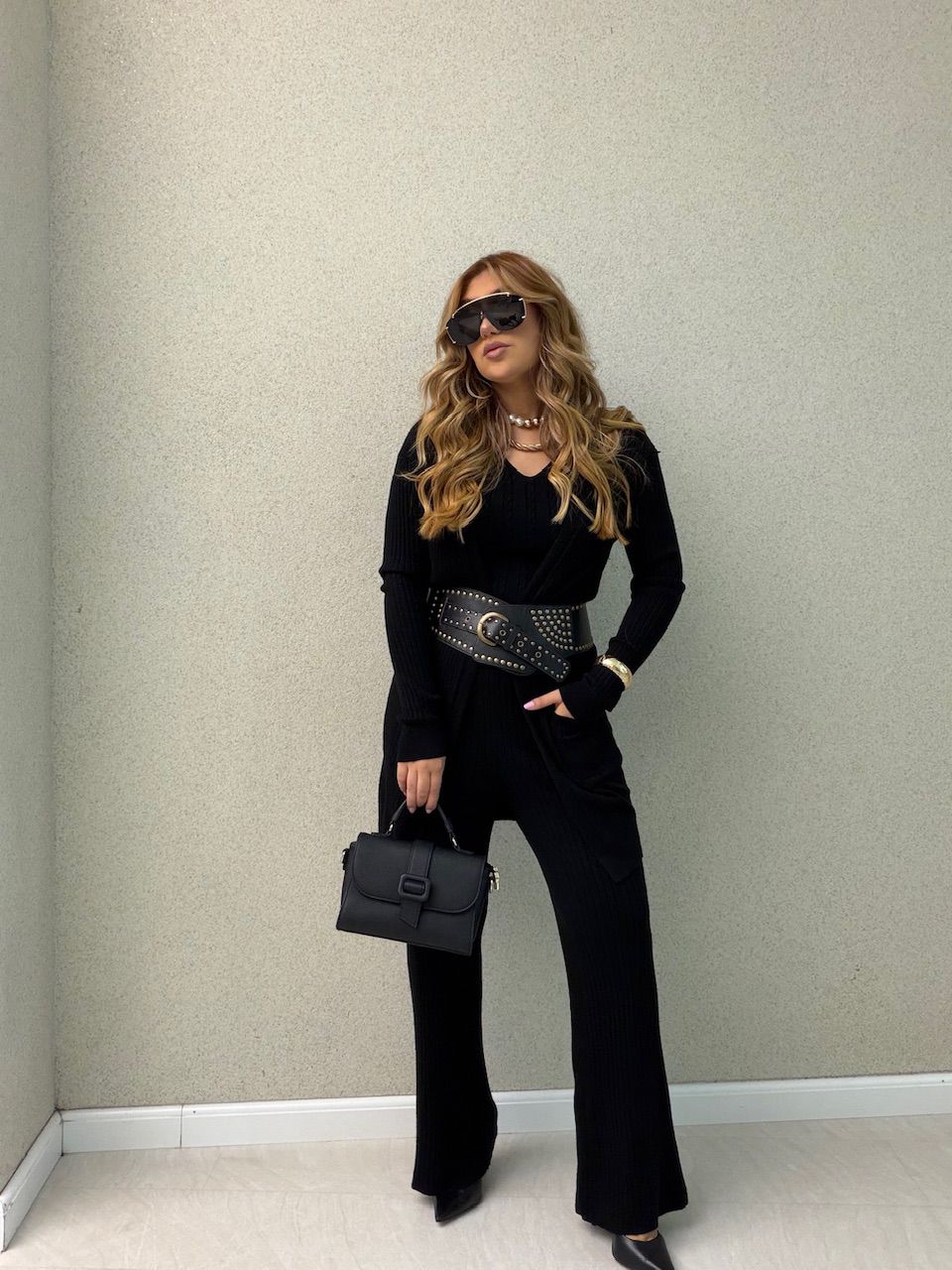 TRIJUNTO ANA HELENA TRICOT PRETO