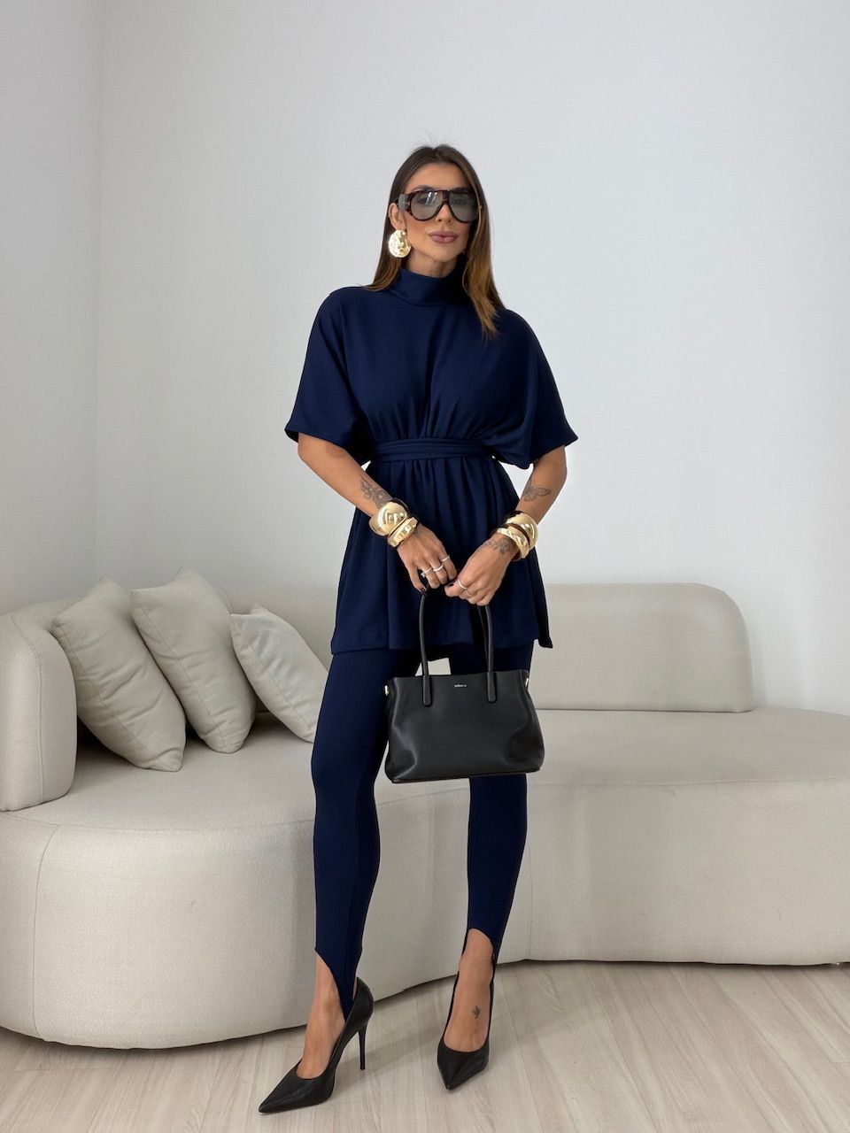 CONJUNTO IOLANDA FAIXA MARINHO
