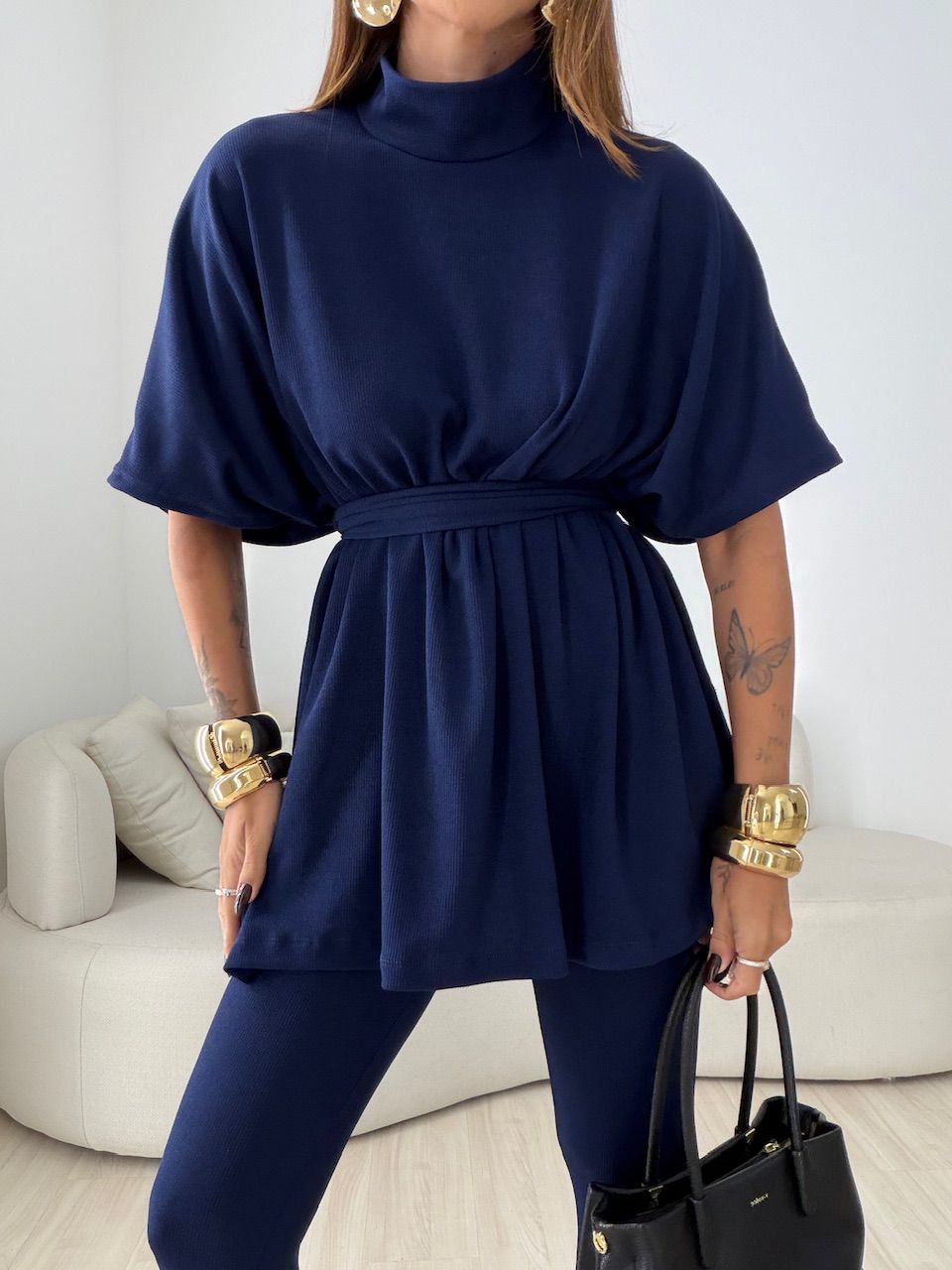 CONJUNTO IOLANDA FAIXA MARINHO