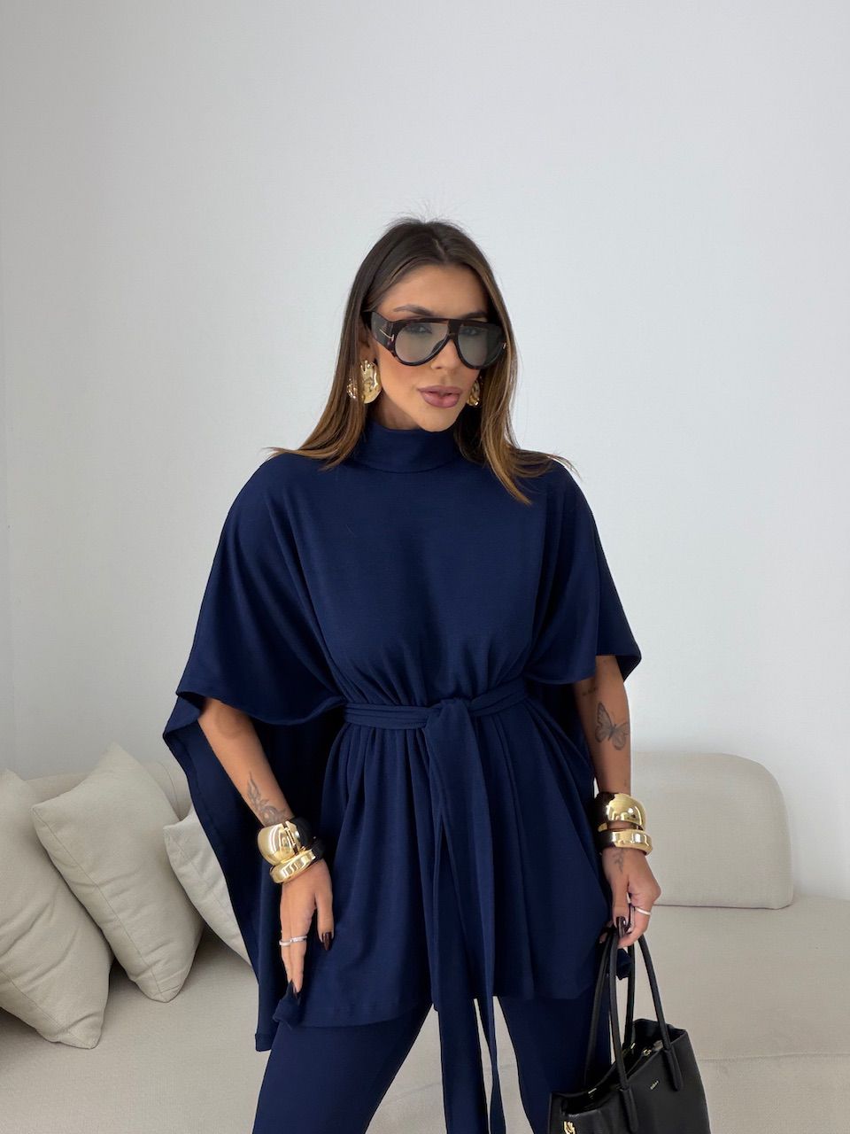 CONJUNTO IOLANDA FAIXA MARINHO