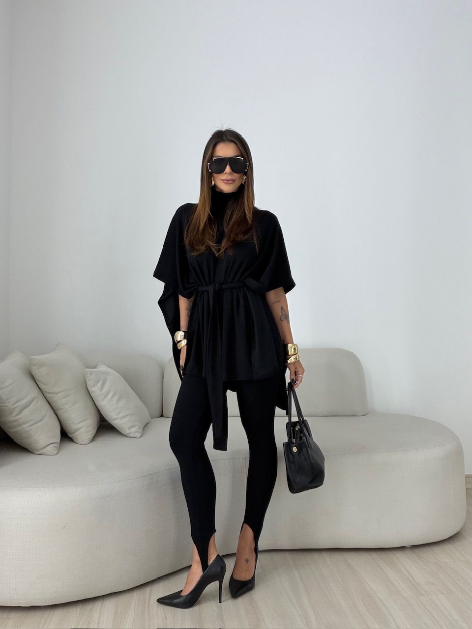 CONJUNTO IOLANDA FAIXA PRETO - 0078850032 - CAROLLA FERRARO
