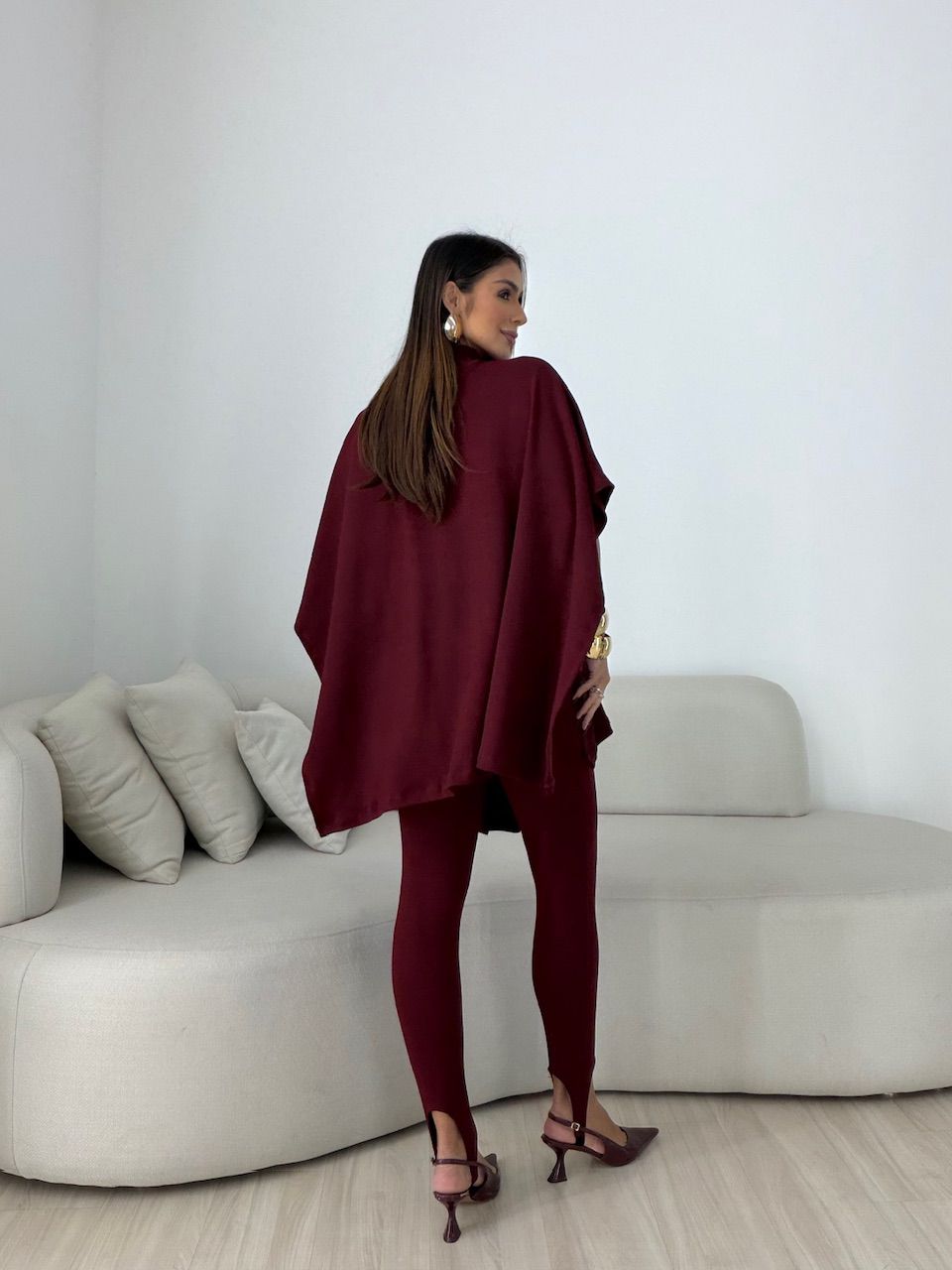 CONJUNTO IOLANDA FAIXA VINHO