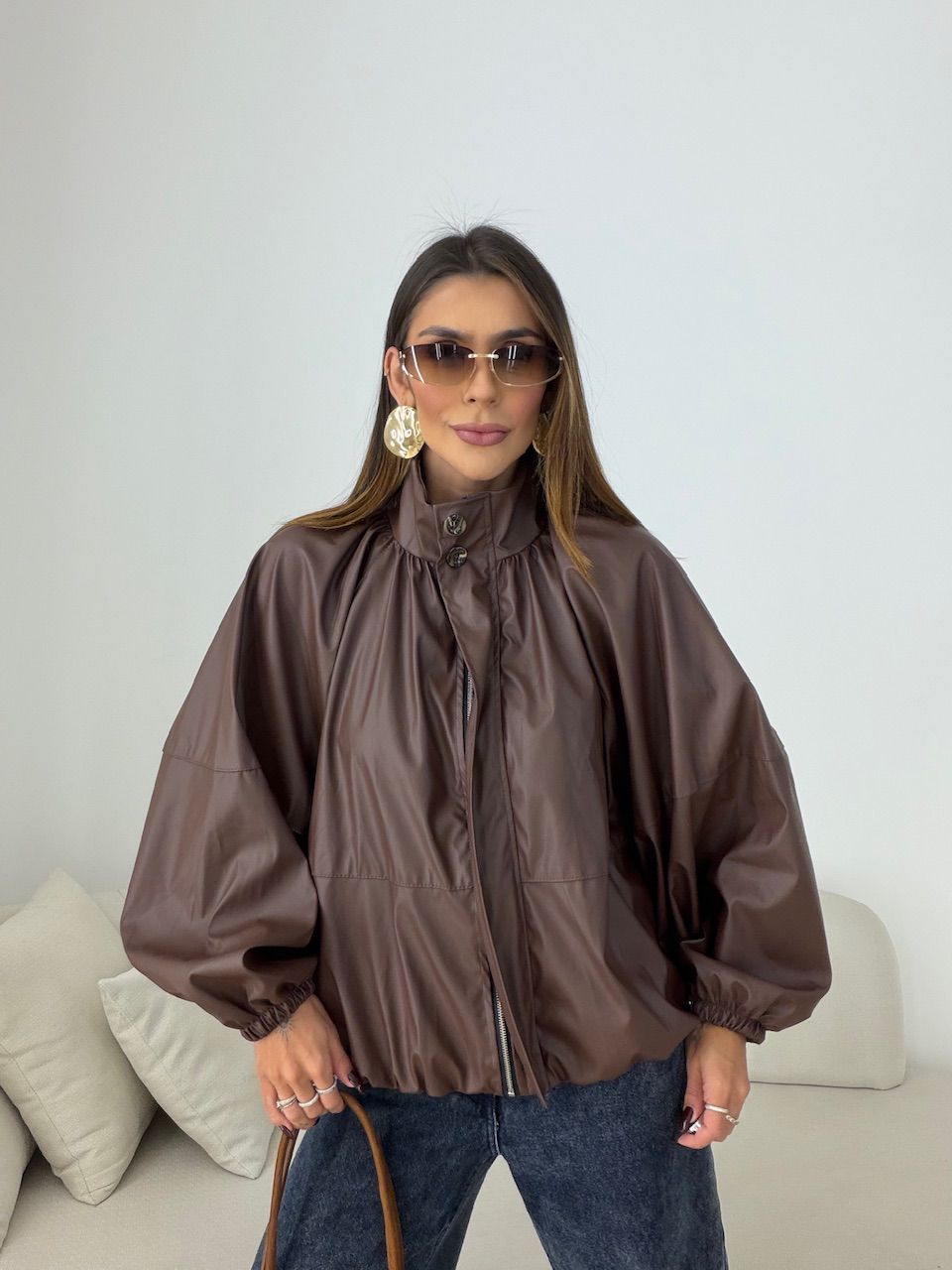 JAQUETA ANASTACIA MORCEGO CAFÉ