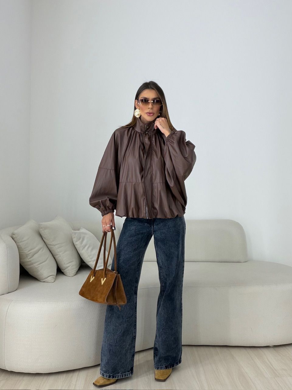 JAQUETA ANASTACIA MORCEGO CAFÉ