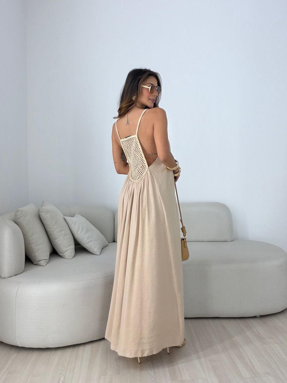 VESTIDO MORGANA CONCHA NUDE